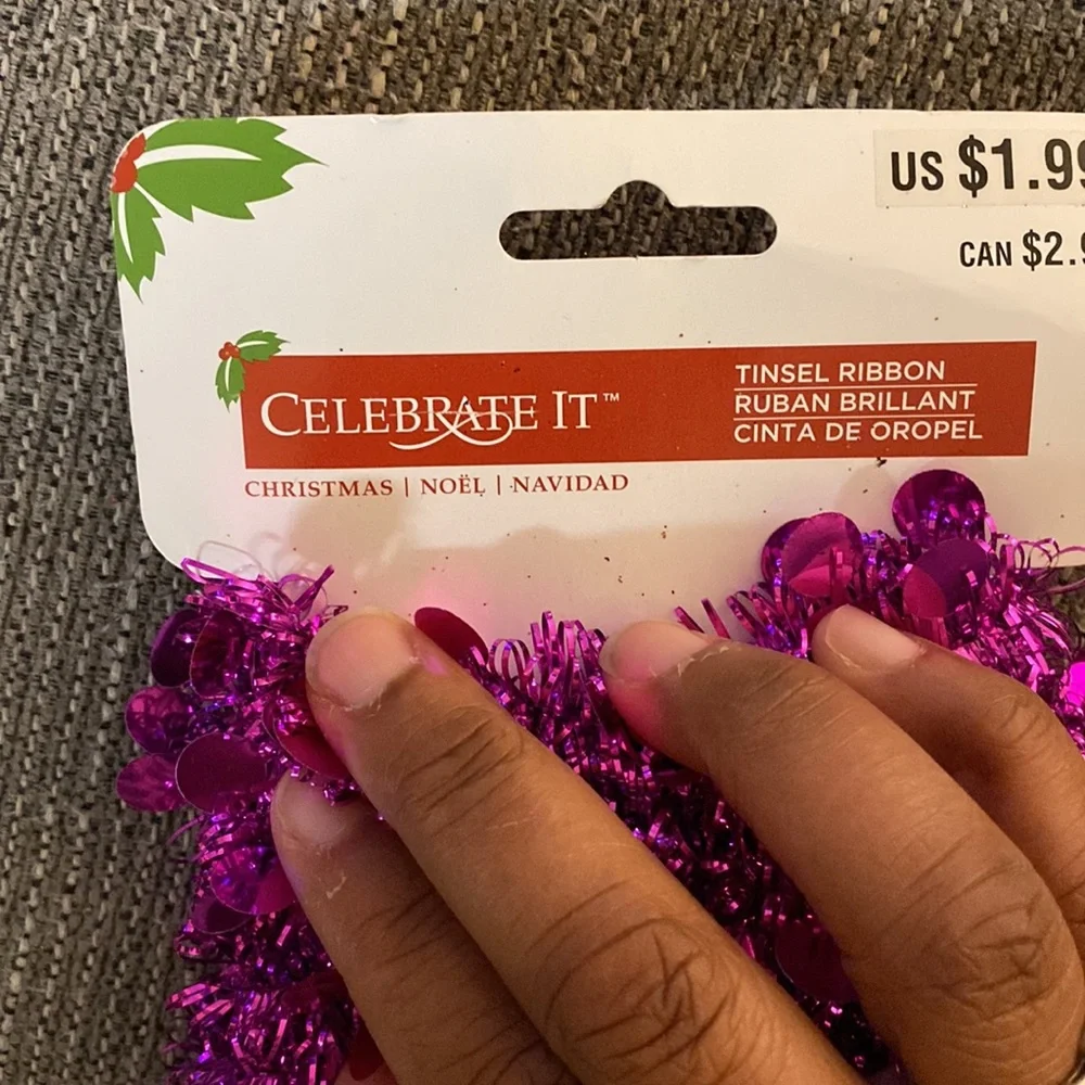 $1.00 WHEN BUNDLED! 💜Tinsel Ribbon💜